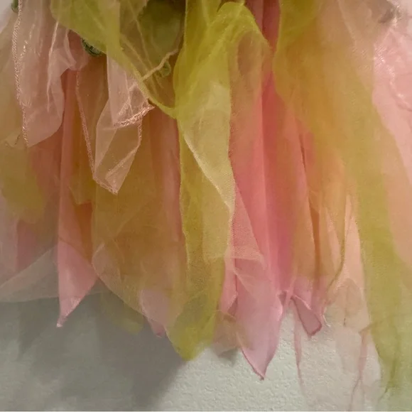 Whimsical Green and Pink Fairy Costume for Kids - Picture 5 of 14